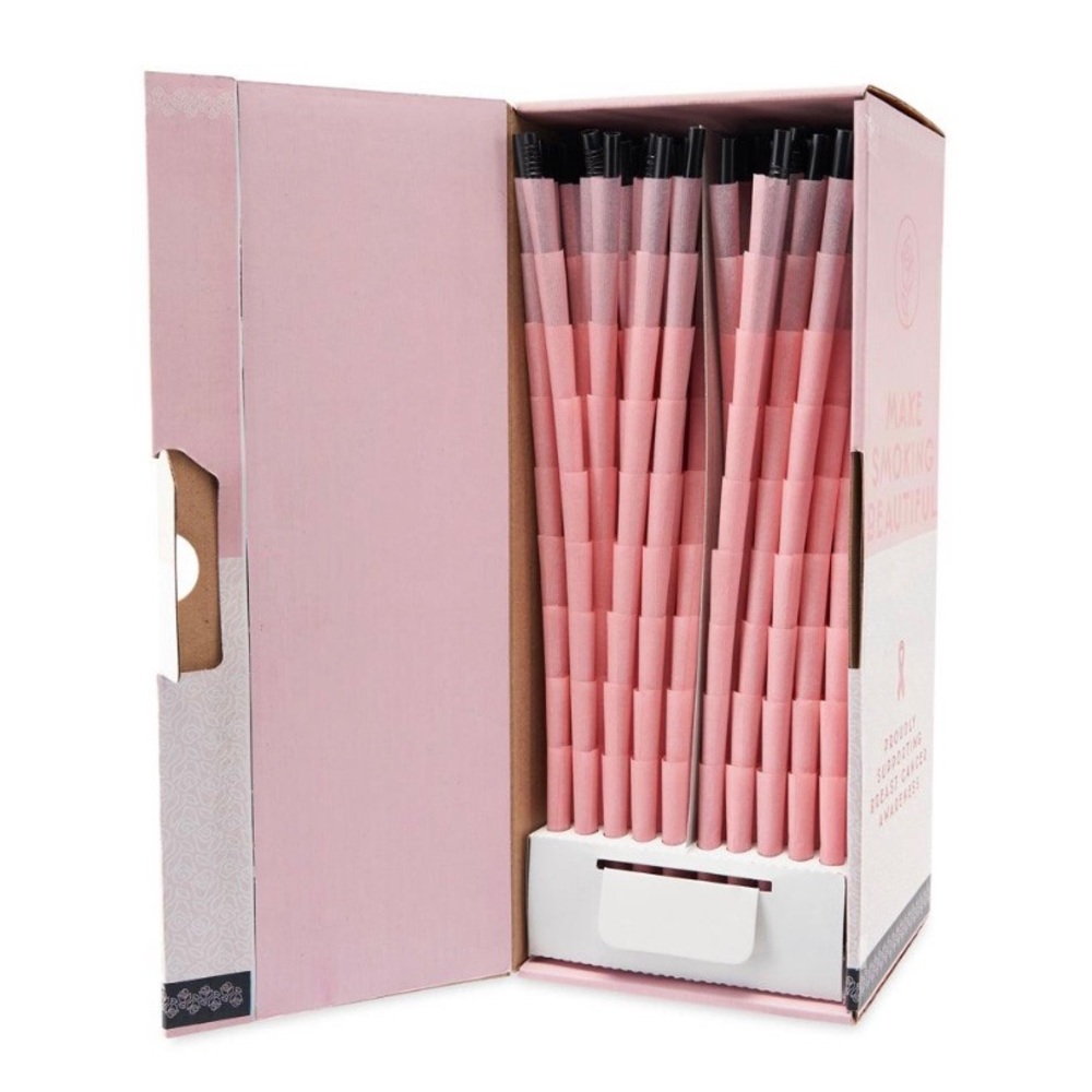 ROZY Pink rose Pre Rolled Cones with filter tip 1 1/4 size European paper - Picture 5 of 6